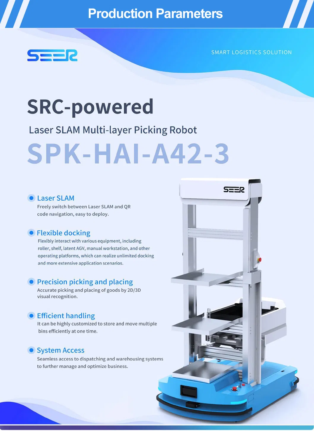 > 5000mm New Seer Shanghai Telehandler Forklift