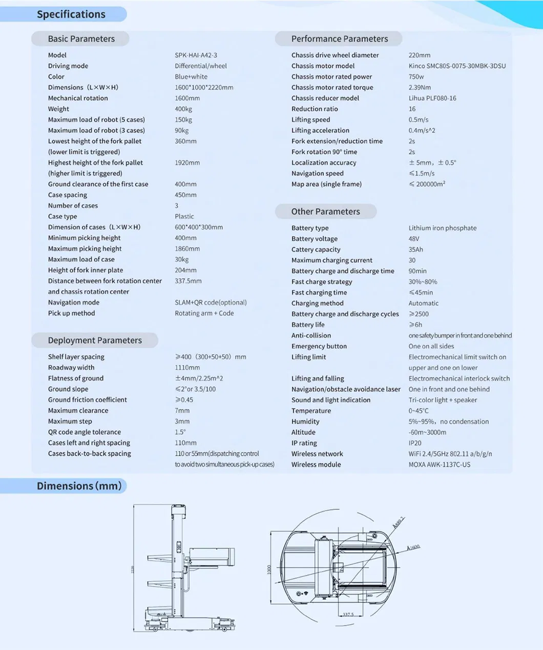 > 5000mm New Seer Shanghai Telehandler Forklift