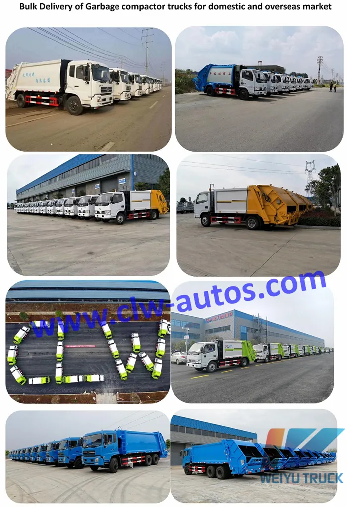 10 Tons 12m3 Garbage Compactor Truck Dongfeng City Waste Disposal Recycling Truck