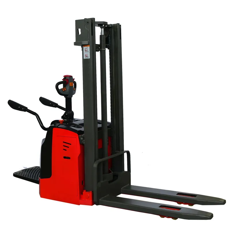 1200kg 2645lbs 3 M Full Electric Walkie Forklift Straddle Stacker