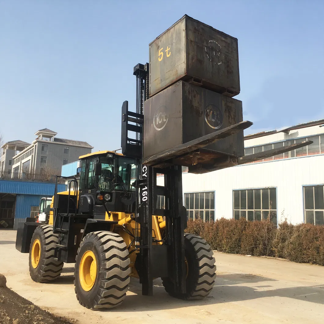16 Ton 20ton 4X4 Heavy Duty Powered Diesel 4WD Forklift Heavy Forklift Truck and 18ton Rough Terrain Forklift