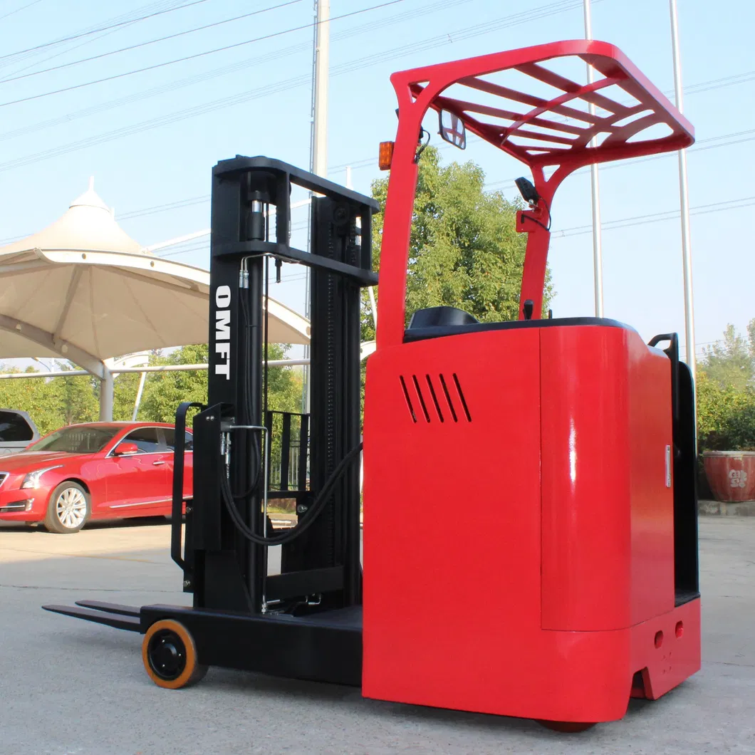 1ton 1.5 Ton 2ton 2.5ton Battery Operated Electric Reach Stacker Lifting Height 1600mm 1.6m Mast Pallet Stacker Truck