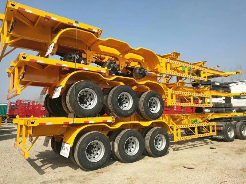 2 Axles 20FT/40FT Skeleton Container Trailer for Transportation