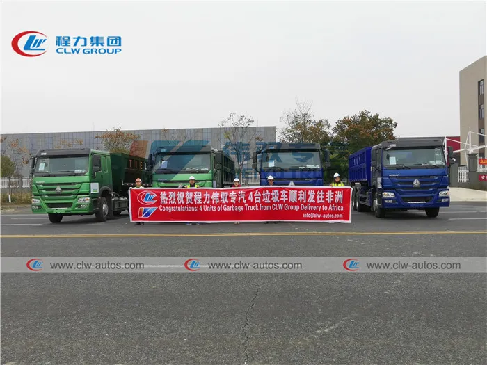 20tons 20m3 Hook Arm Container Waste Collection Sinotuk HOWO Roll off Dumpster Garbage Truck