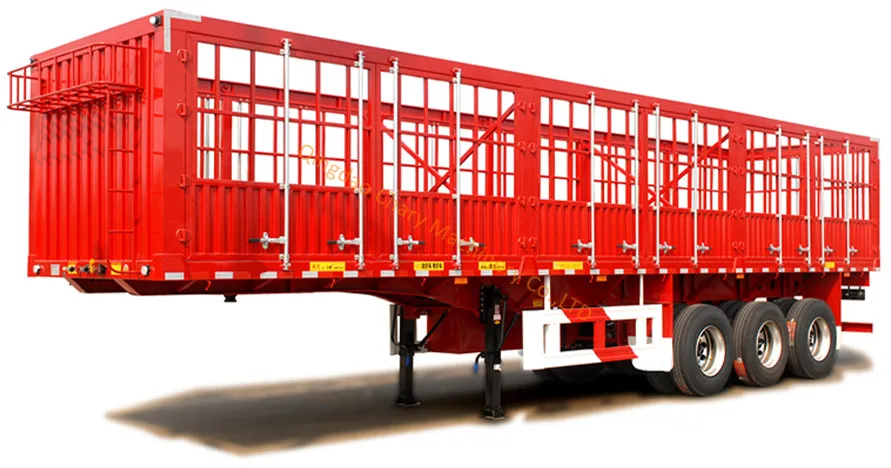 3 Axle 12 Wheel Cargo Fence Semi Trailer