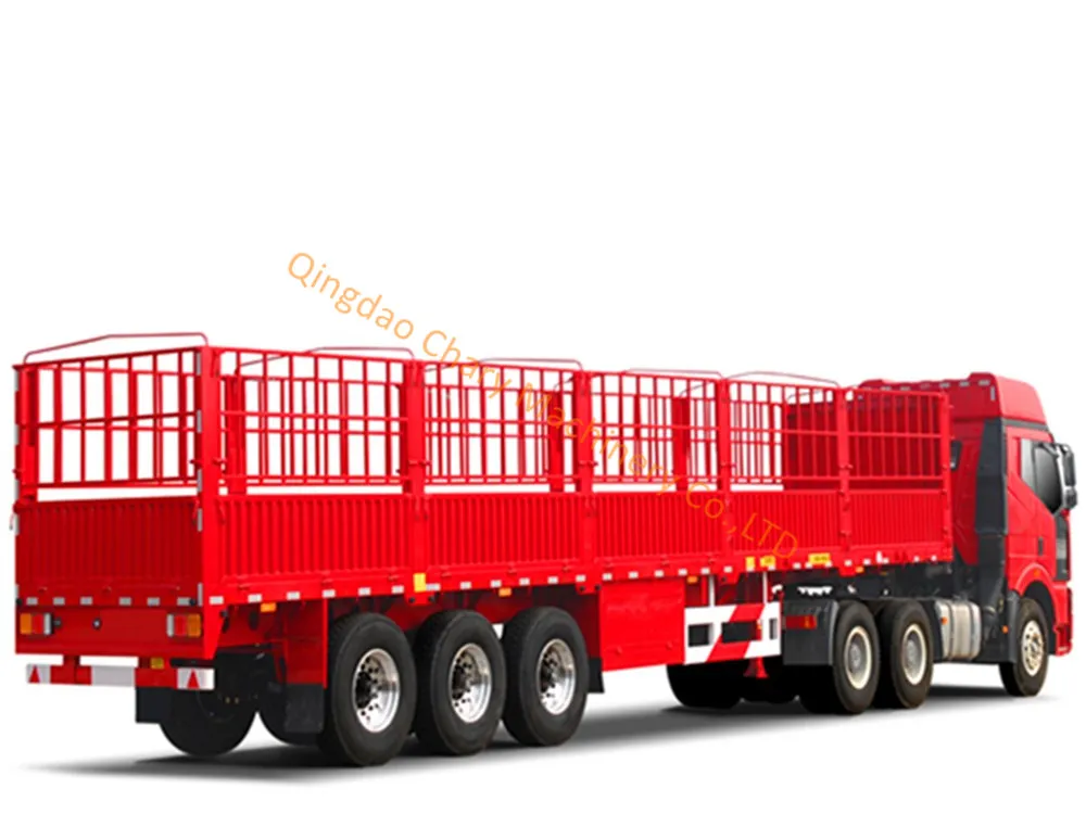 3 Axle 12 Wheel Cargo Fence Semi Trailer