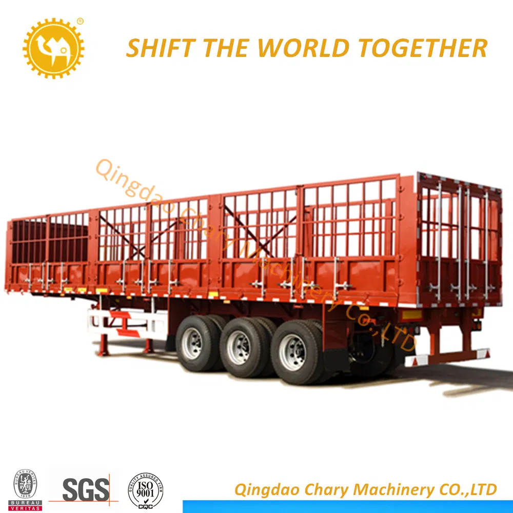 3 Axle 12 Wheel Cargo Fence Semi Trailer