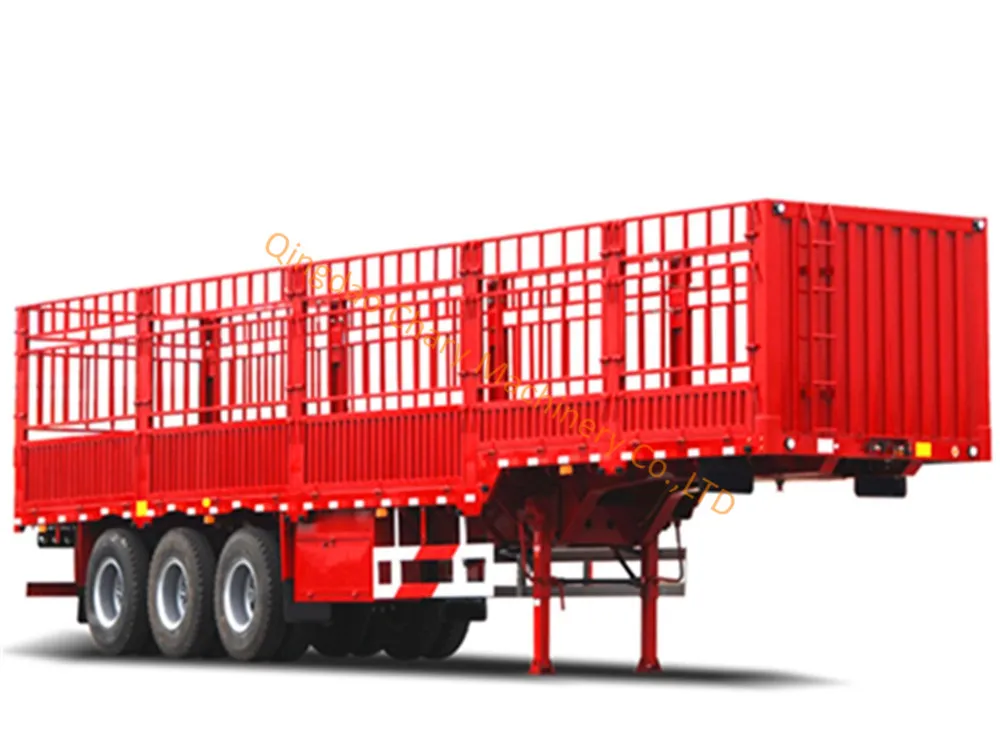 3 Axle 12 Wheel Cargo Fence Semi Trailer