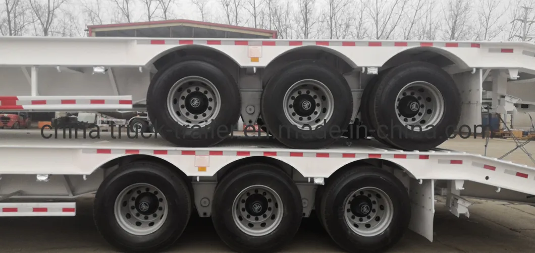 3 Axle 70/80 Ton Heavy Duty Gooseneck Low Loader/Lowbed/ Lowboy Low Bed Trailer Truck Semi Trailers for Algeria Market