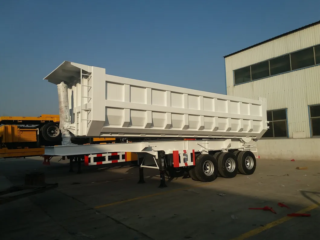 3 Axle Dumper Truck Trailer/Tipper Trailer with Hardox Steel Hyva Cylinder 196-7300