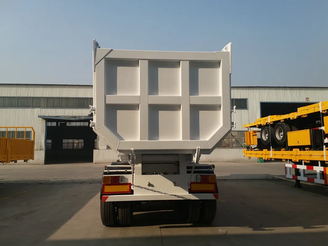3 Axle Dumper Truck Trailer/Tipper Trailer with Hardox Steel Hyva Cylinder 196-7300
