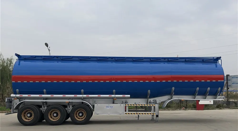 3 Axles 45cbm Fuel Oil Stainless Tanker Semi Trailer