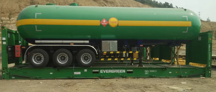 3 Axles 59cbm LPG Gas Tank Truck Semi Trailer