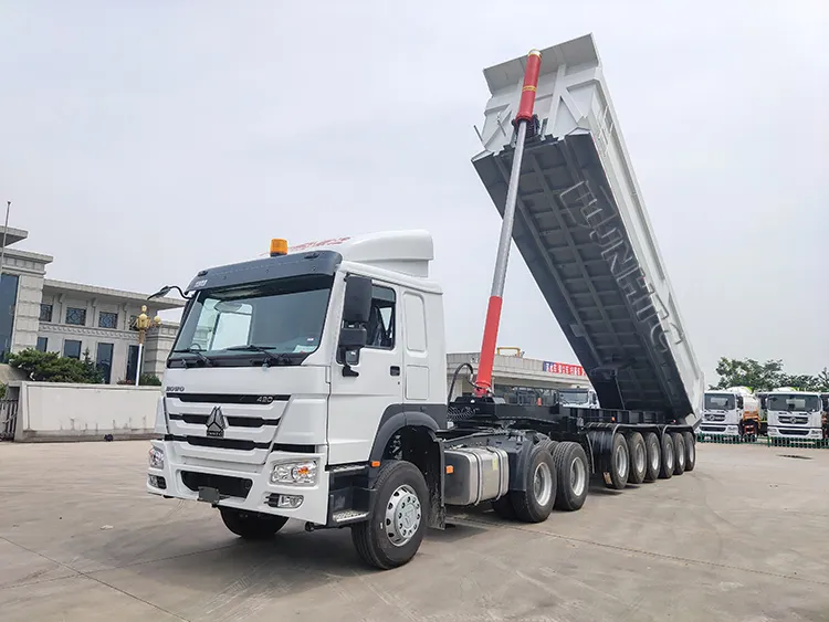 3 Axles Heavy Duty 60 Ton 35 Cubic Meter Hydraulic Dump Truck Trailer for Sale