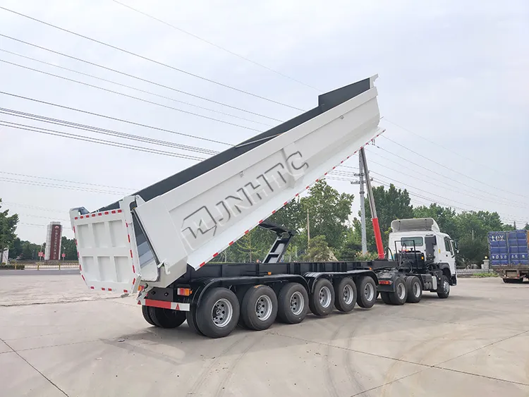 3 Axles Heavy Duty 60 Ton 35 Cubic Meter Hydraulic Dump Truck Trailer for Sale