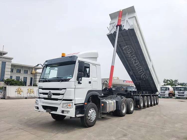 3 Axles Heavy Duty 60 Ton 35 Cubic Meter Hydraulic Dump Truck Trailer for Sale