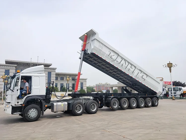 3 Axles Heavy Duty 60 Ton 35 Cubic Meter Hydraulic Dump Truck Trailer for Sale