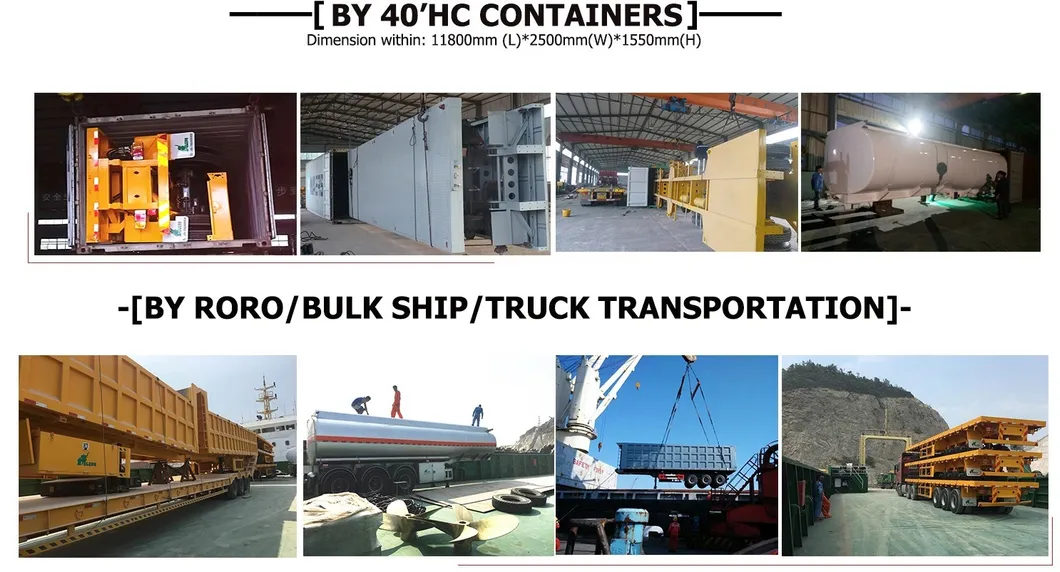 3 Axles Skeleton Frame Chassis Container Trailer for Truck