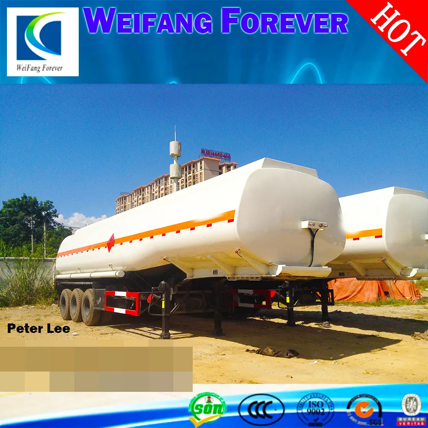 30-65cbm Carbon Steel Fuel/Oil/Gasoline/Diesel Tanker Semi Truck Trailer