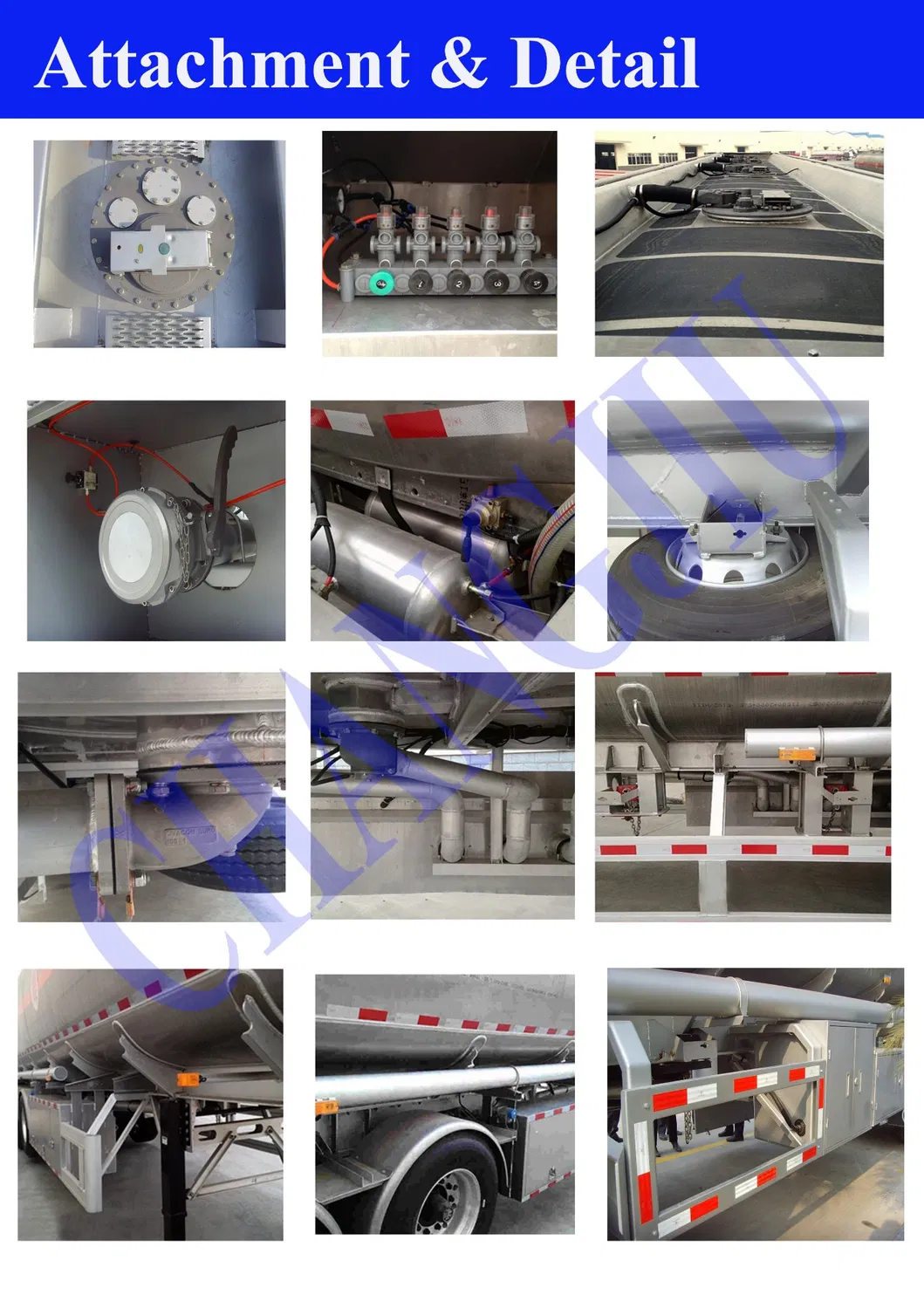 30-65cbm Carbon Steel Fuel/Oil/Gasoline/Diesel Tanker Semi Truck Trailer