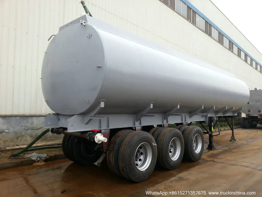 33 T Liquid Sulfuric Acid Tank Trailer (22-33M3 Carbon Steel 8mm Shell, Or Lined LLDPE Plastic Rubber for H2SO4 Dilute Sulphuric Acid HCl Hydrochloric acid)