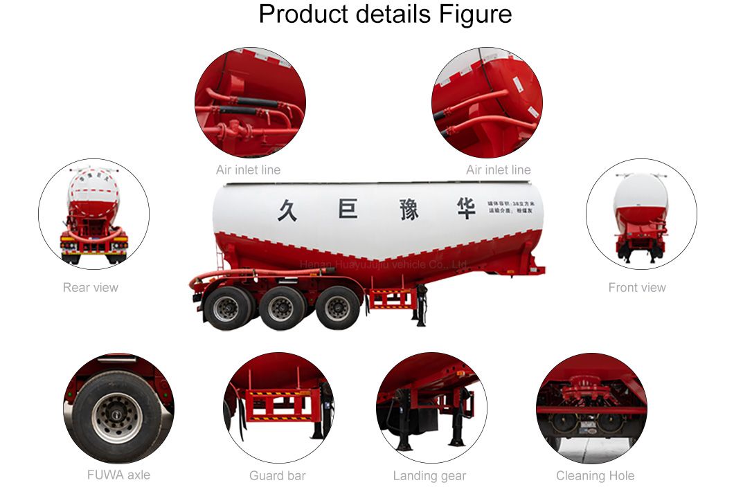 33m3 Cbm China Bulk Cement Transport Truck Trailer for Sale