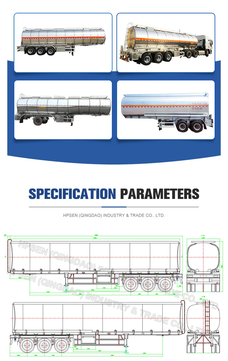 3alxe 42000L Fuel Oil Tanker Truck Trailer for Sale