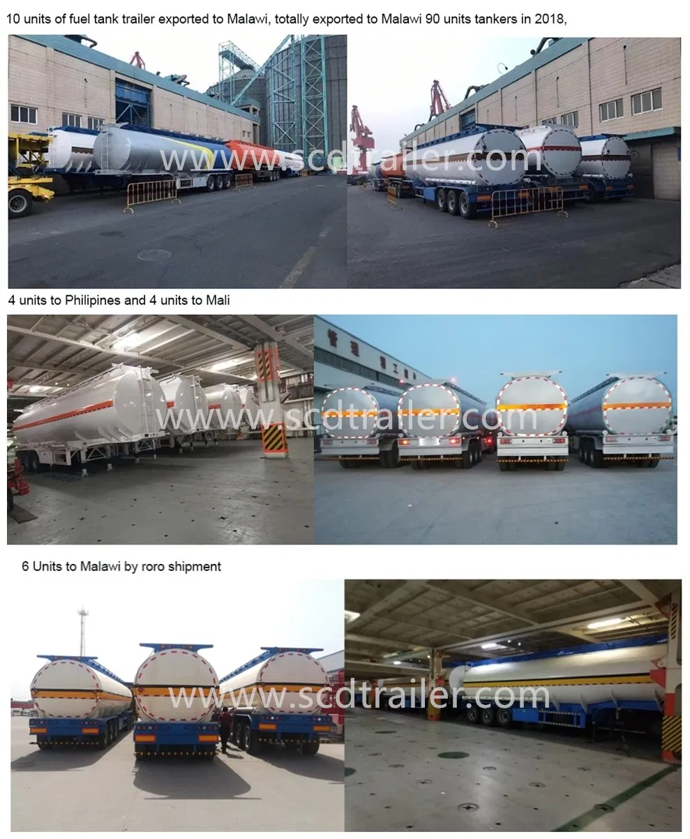 3axle 50000L Fuel Tank Semi Trailer Oil Tanker Truck Trailer