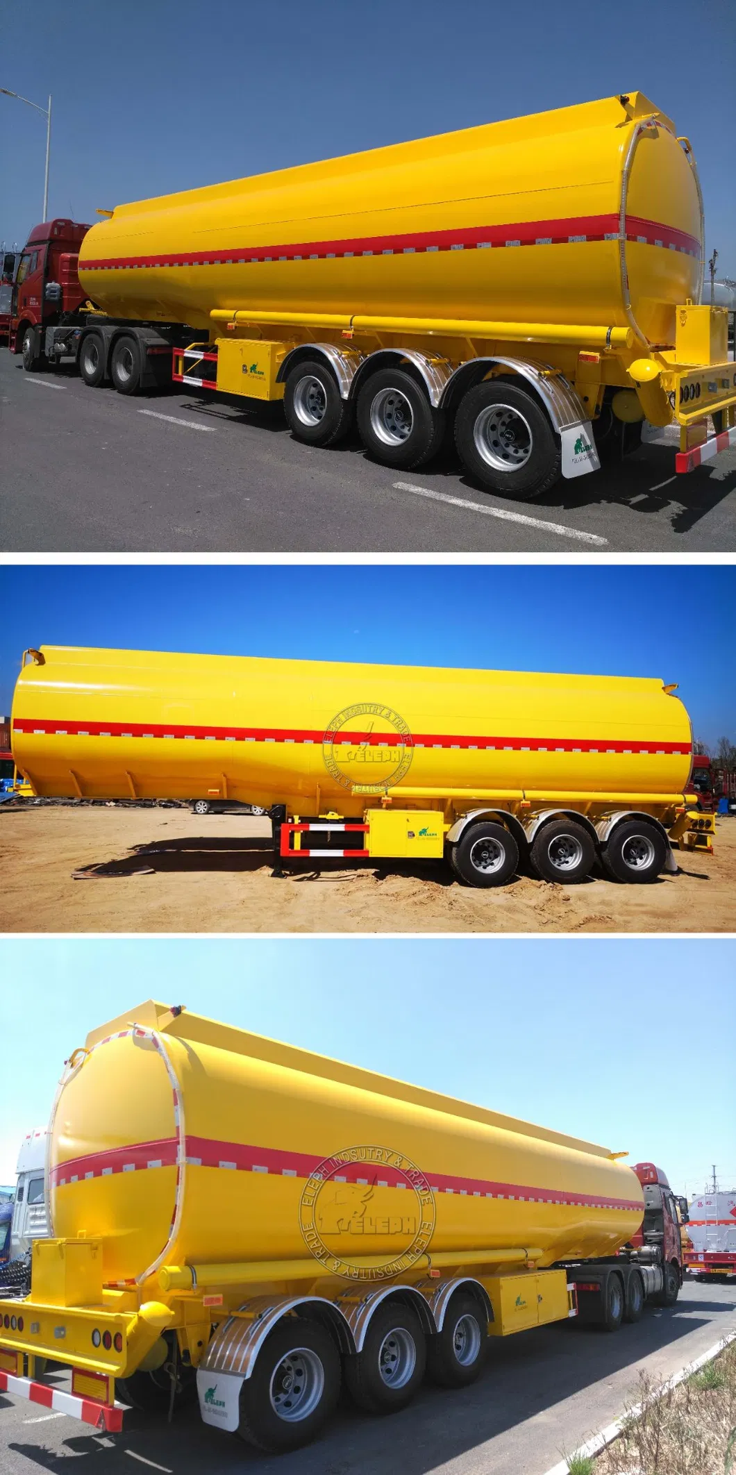 3axles 20m3 Chemical Liquid 98% Sulfuric Acid Tanker Semi Trailer