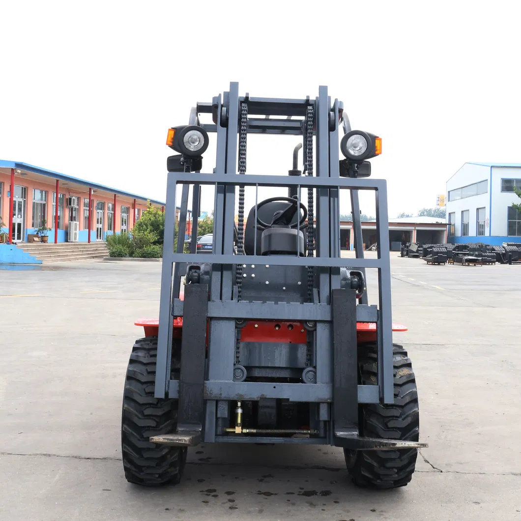 4-Weel Drive 2.5t Rough Terrain Forklift Truck with Cabin 2.5ton