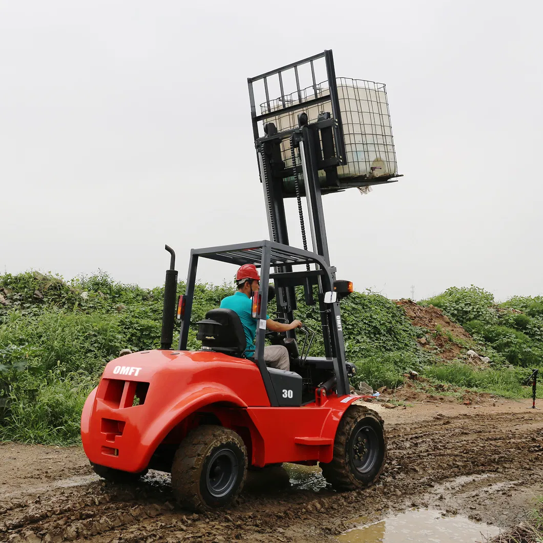 4-Weel Drive 2.5t Rough Terrain Forklift Truck with Cabin 2.5ton