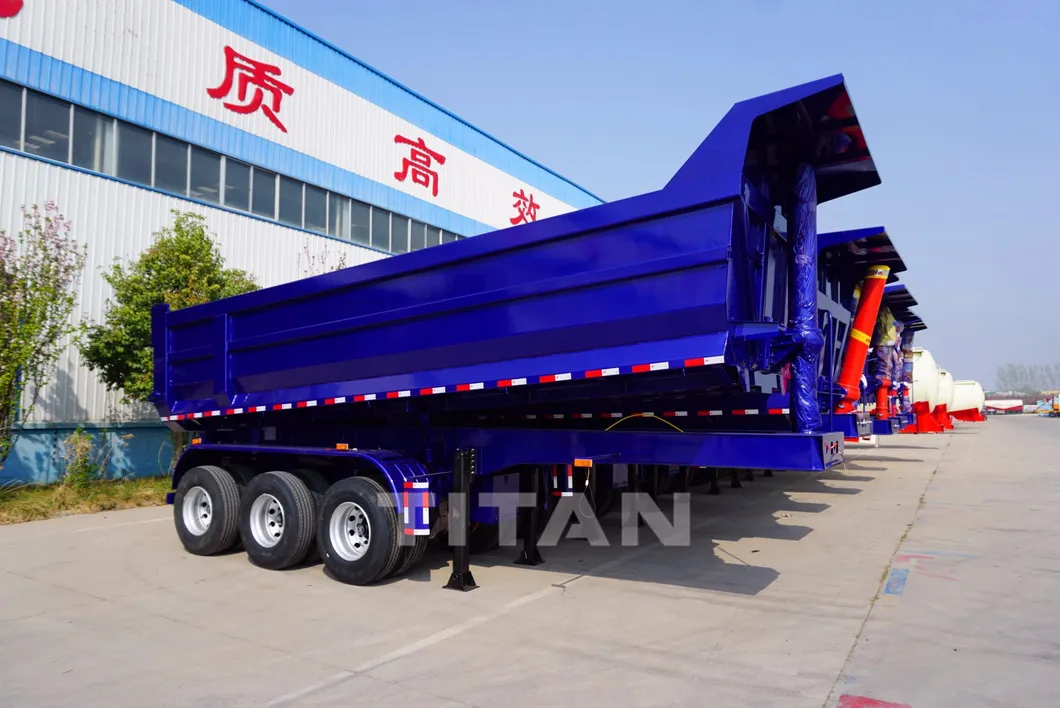 40 Cubic Meter Side Tipper Trailer Semi Dump Trailers Tipping Trailer for Sale