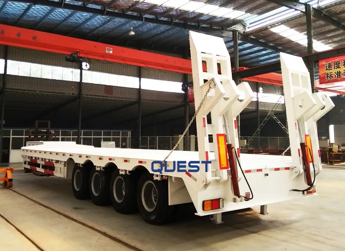 40FT Tridem Axle Low Loader 60 Ton Lowboy Semi Low Bed Trailer
