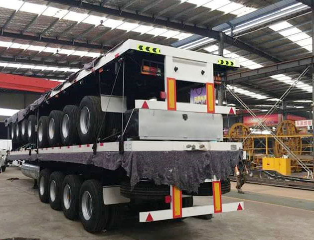 44FT 4 Axles Flatbed Container Semi Trailer