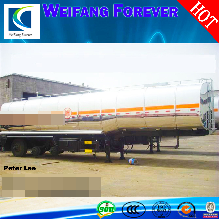 45cbm 3axle Oil/Gasoline/Fuel/Diesel Tanker with Air Suspension