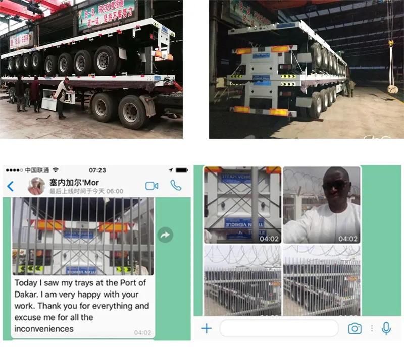 40FT Double Axle Flatbed Semi Trailer 45 Foot 40tons Platform Shipping Container Semi-Trailer for Sale