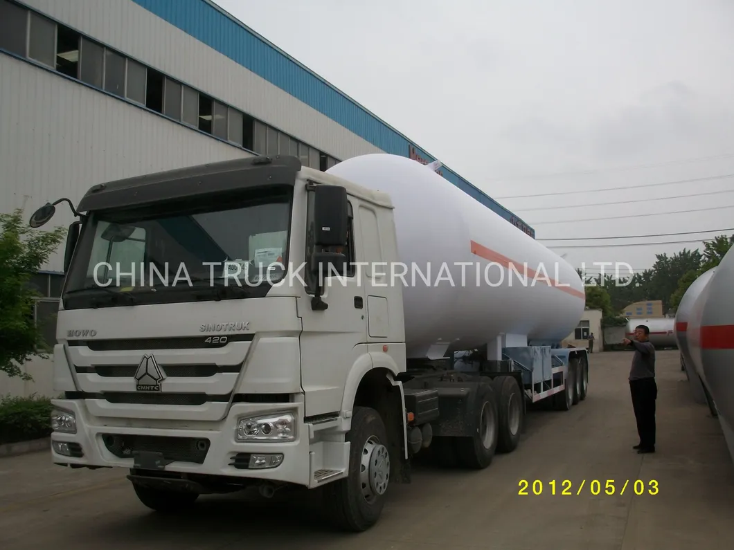 50m3 Sinotruk HOWO LPG 24tons Tank Semi-Trailer for Sale