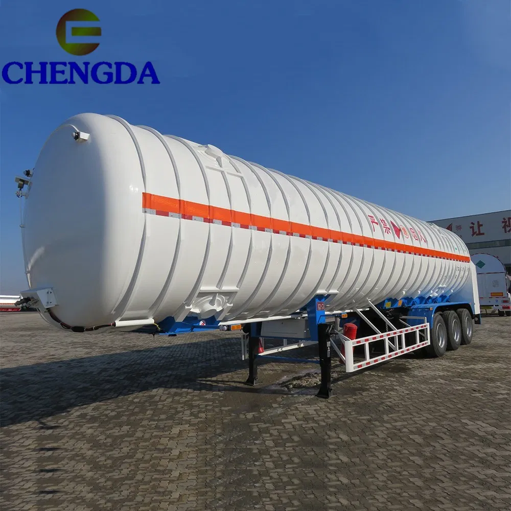 52.6m3 LNG Liquefied Natural Gas Trailer 23.8 Ton LNG Tank Truck