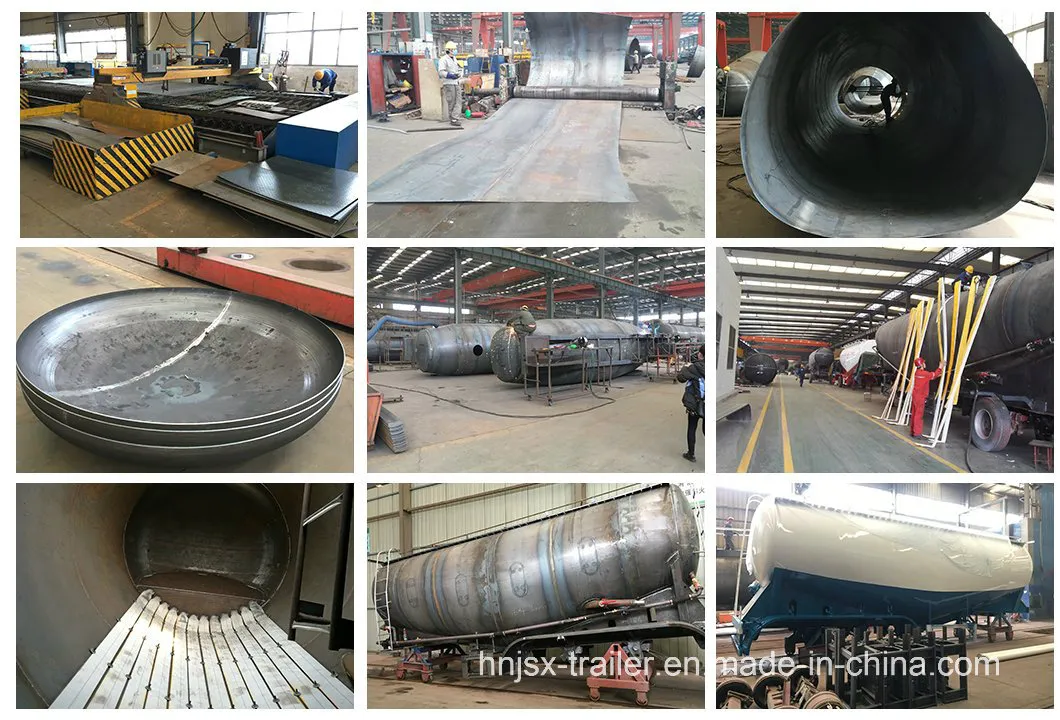 55 Tons Factory Price V Shape Cement Trailer Bulk Cement Tank Semi Trailer