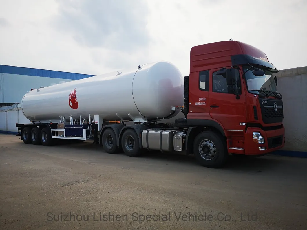 56 Cubic 3 Axles LPG Gas Tank Semi Trailer 55000L 56000L LPG Tank Trailer