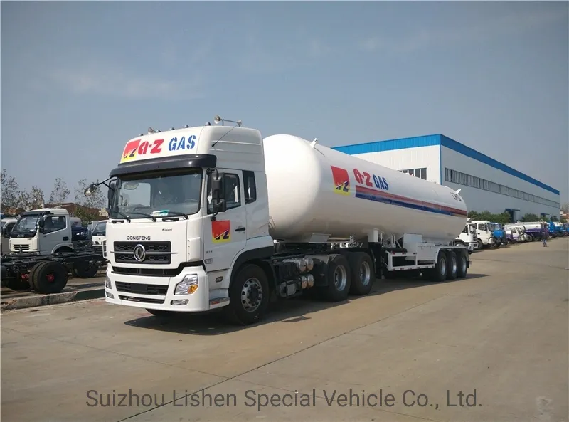 56 Cubic 3 Axles LPG Gas Tank Semi Trailer 55000L 56000L LPG Tank Trailer