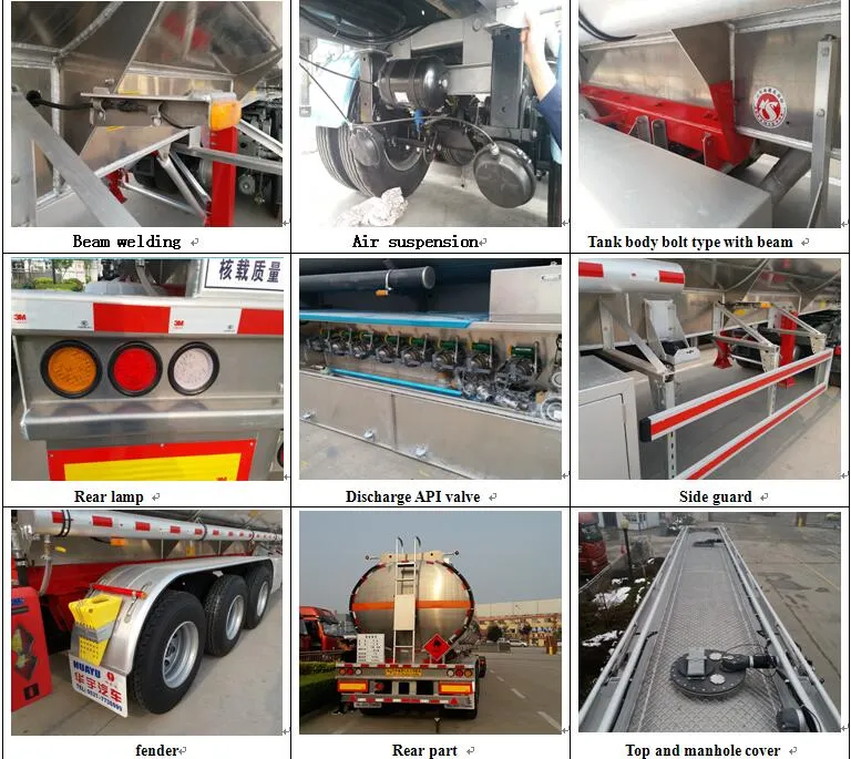 5mm/6mm Thicnkness Oil Tank Semi Trailer