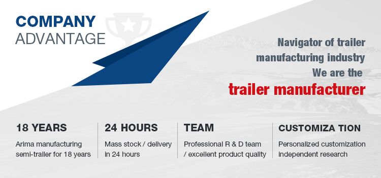 7000-8000mm Chinese Manufacture Flatbed Full Trailer