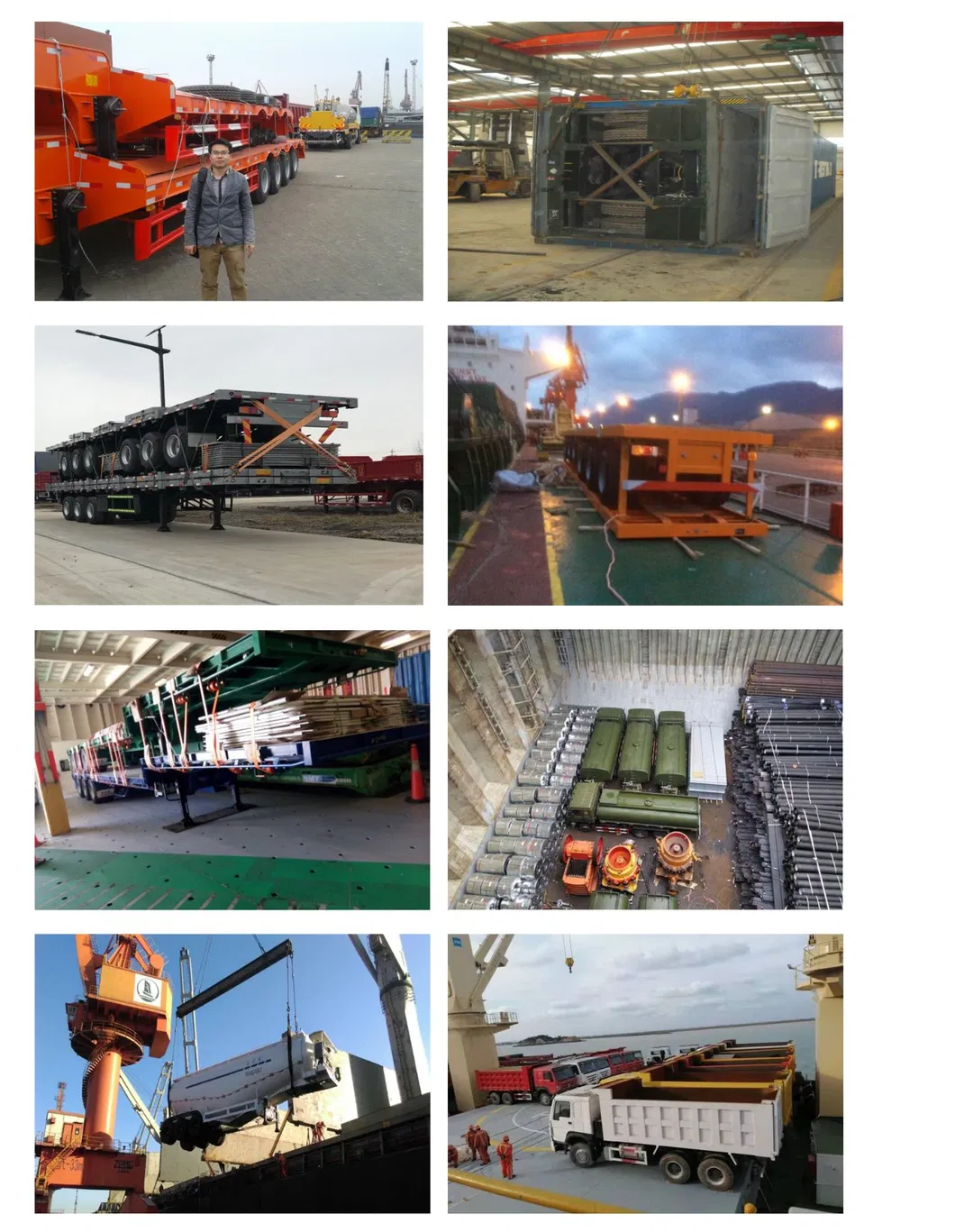 70ton/80ton/90ton/100ton Lines Low Bed Semi Trailer with Good Payload