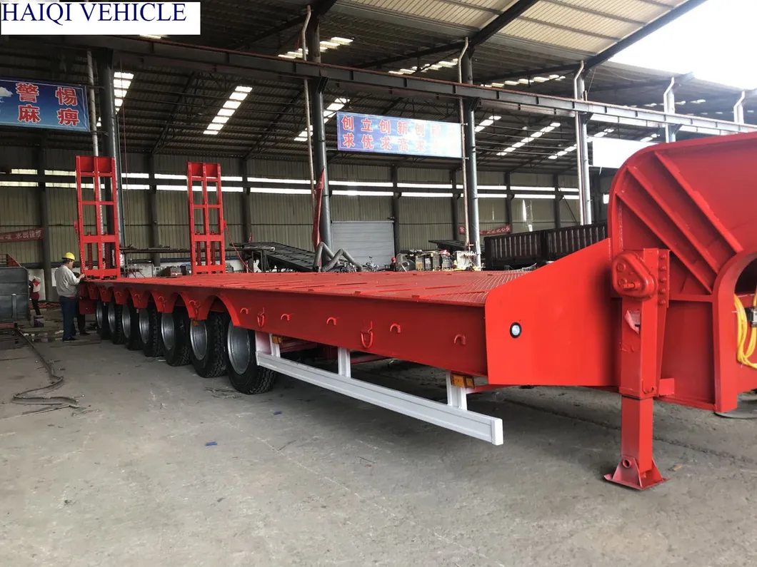 70ton/80ton/90ton/100ton Lines Low Bed Semi Trailer with Good Payload