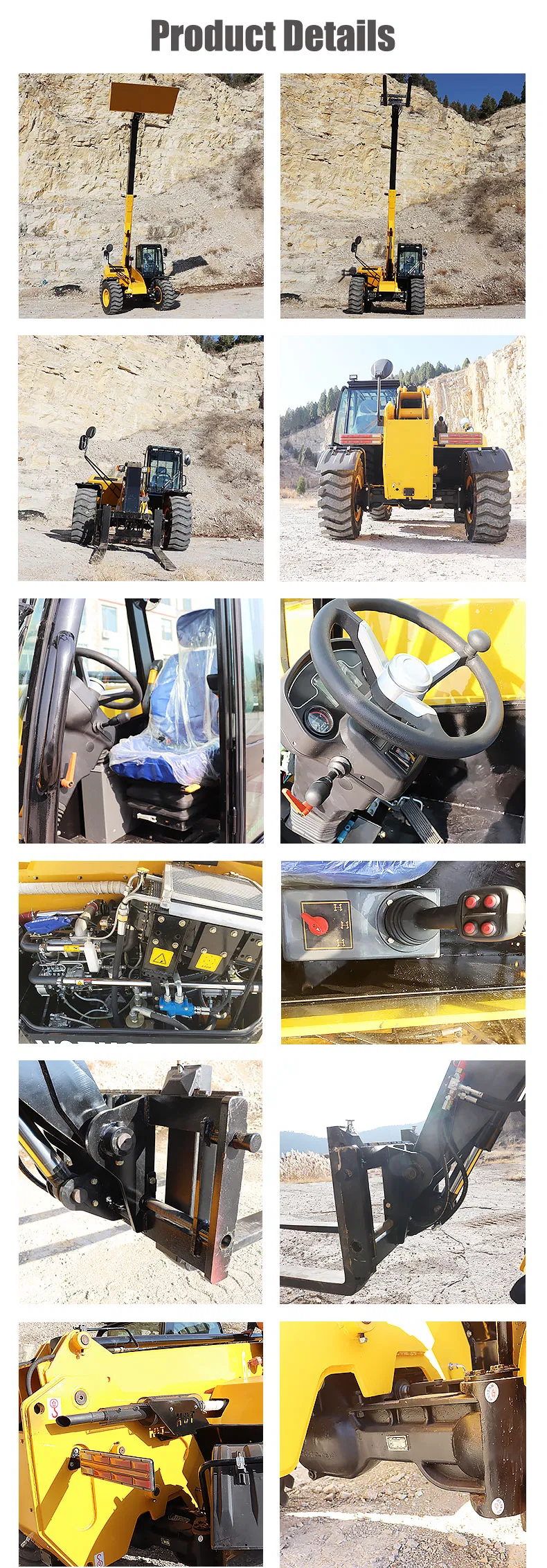 Abbasist A30D-68 skid steer loader telehandler 3t lifting 6800mm telehandler forklift