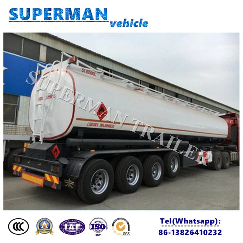 Africa Market 4 Axle Fuel Tanker Oil Trailer with Airbag Suspension