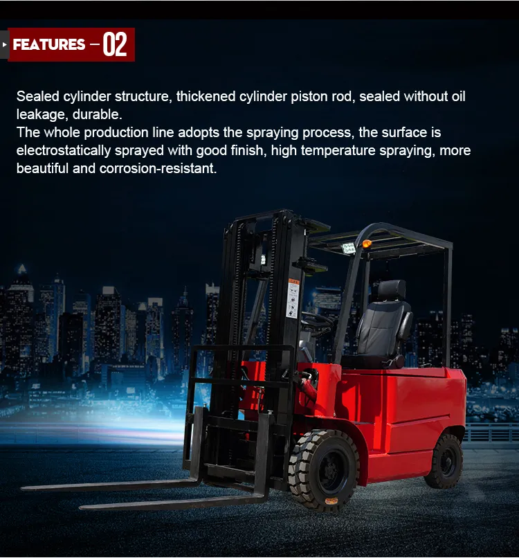 Battery Forklift 1.5 Ton 5 Ton 4 Ton 3.5 Ton 3 Ton 2.5 Ton 2 Ton Electric Forklift with Curtis Controller