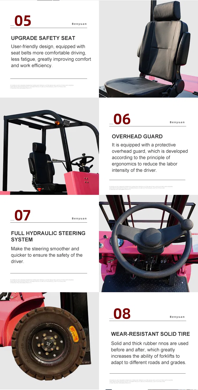 Battery Forklift 1.5 Ton 5 Ton 4 Ton 3.5 Ton 3 Ton 2.5 Ton 2 Ton Electric Forklift with Curtis Controller