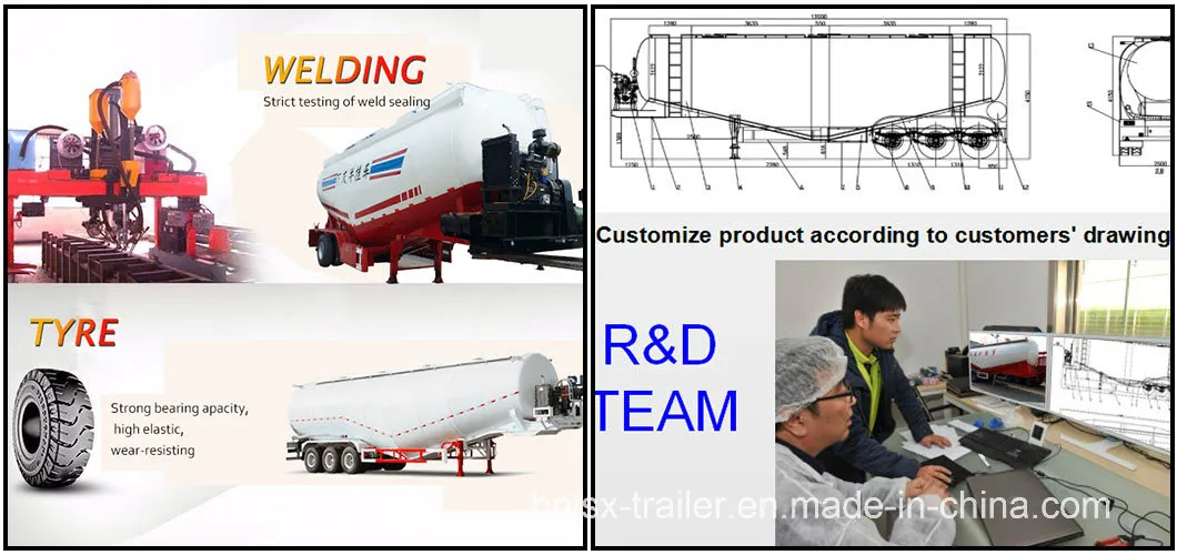 Best-Selling Large 3-Axis V-Type Bulk Cement Tank Semi-Trailer